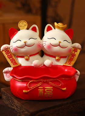 招财猫入户玄关摆件乔迁搬家礼物