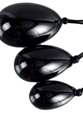 德拾 天然半宝石黑耀石鸡蛋 阴户蛋产后修复紧致按摩棒玉蛋保健