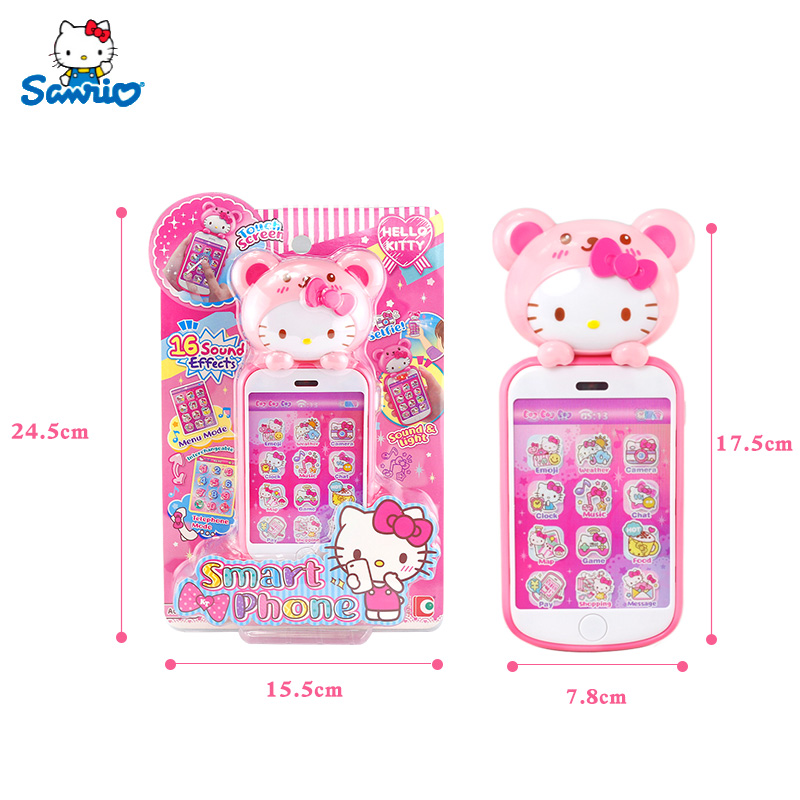 Hello kitty凯蒂猫玩具女孩KT猫时尚触屏手机KT儿童音乐电话玩具 - 图2