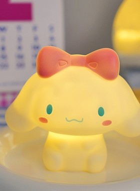 美乐蒂小夜灯卡通柔光氛围灯儿童发光玩具摆件可爱安睡灯小公仔新