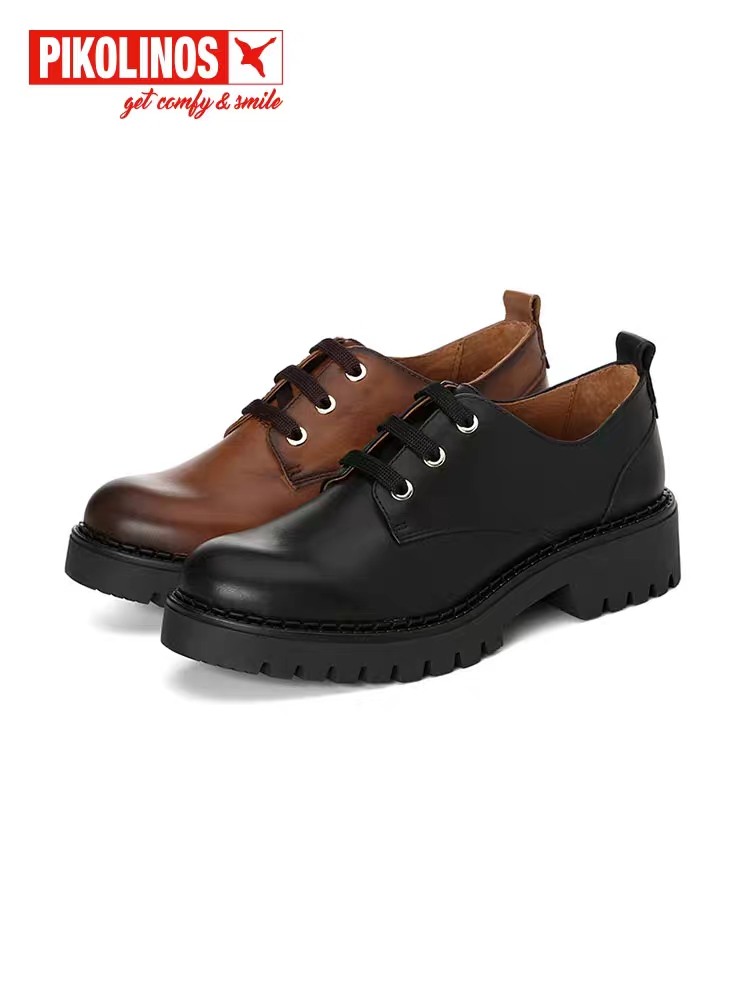 Pikolinos派高雁秋季新品牛皮深口圆头粗跟通勤单鞋PL230501,淘宝优惠券,粉丝福利购,淘宝优惠卷