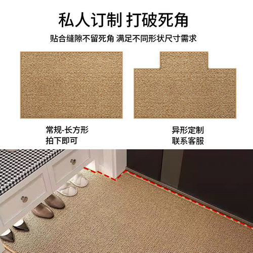 仿剑麻入户门地垫门口地毯入户门垫进门脚垫家用可裁剪定制免洗 - 图3