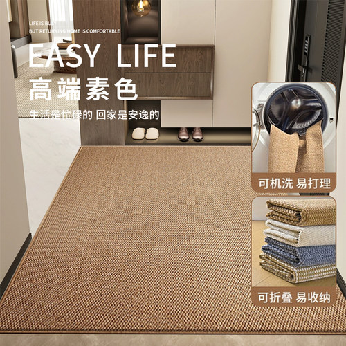 仿剑麻入户门地垫门口地毯入户门垫进门脚垫家用可裁剪定制免洗 - 图0