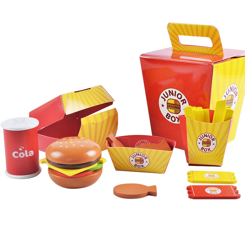 幼得乐早教仿真汉堡套餐过家家积木 易德迈尔母婴仿真果蔬/食物