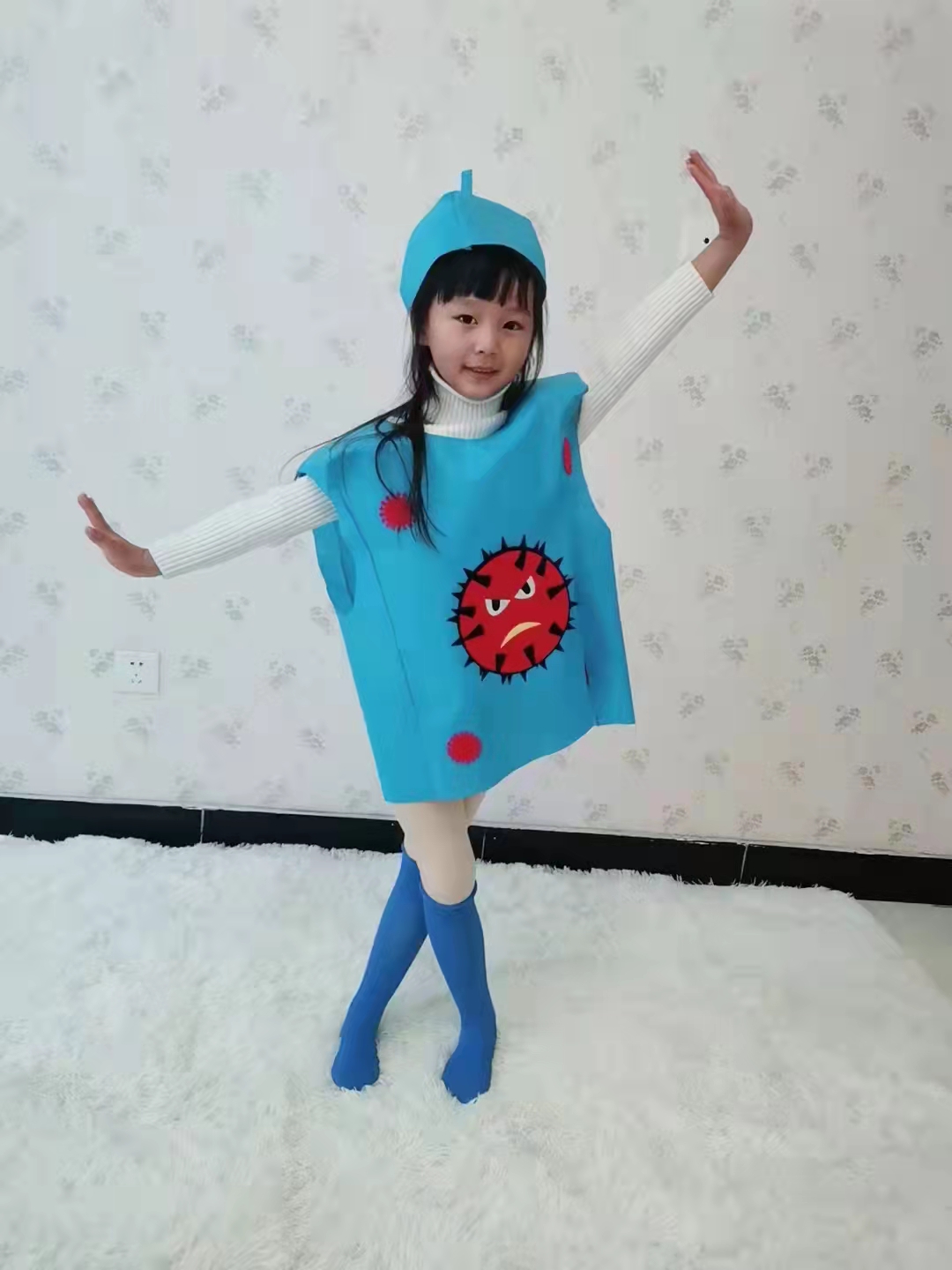 儿童牙细菌大战演出服幼儿园情景剧病毒表演服装牙齿蚜虫牙刷道具 - 图2