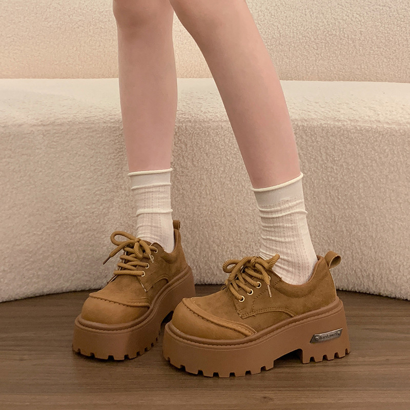 厚底增高8CM小个子勃肯鞋女鞋子2026春秋小皮鞋女乐福鞋博肯单鞋,淘宝优惠券,粉丝福利购,淘宝优惠卷