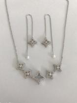 Spot 5376489 Beating Heart Stars Necklace Earrings Suit