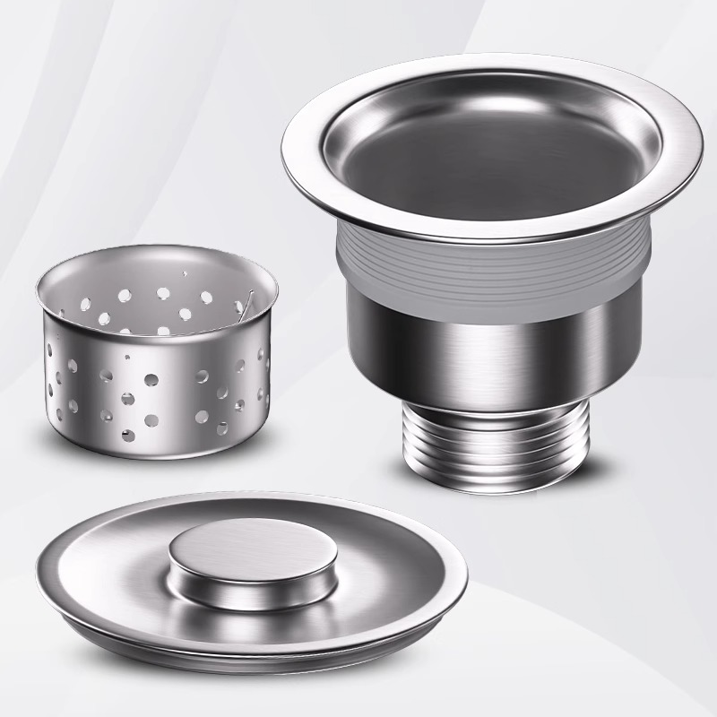 厨房洗菜盆不锈钢下水器水槽洗碗池下水管套装漏水塞排水配件110 - 图0