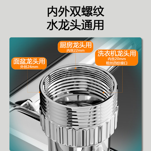 新型机械臂万向水龙头加长延伸器防溅起泡神器水嘴可旋转能万接头 - 图2