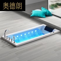 GG Embedded Large Waterfall Bathtub Surf Massage Home Adult Bath 1 4-1 7 m thermostatic heating
