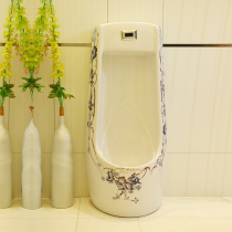 Lg integrated ceramic induction small poop hanging wall type urinal child male urinal big blue bell sketching gold