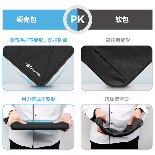 Smatree适美其适用联想Legion5Pro Slim 5iGen7/9/8微星MSI GL65/66笔记本15.6英寸电脑内胆包硬壳手提公文包 - 图0