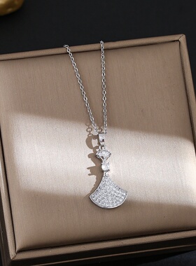 抖音直播热卖银色钛钢项链女ins风小众百搭网红锁骨链不掉色饰品