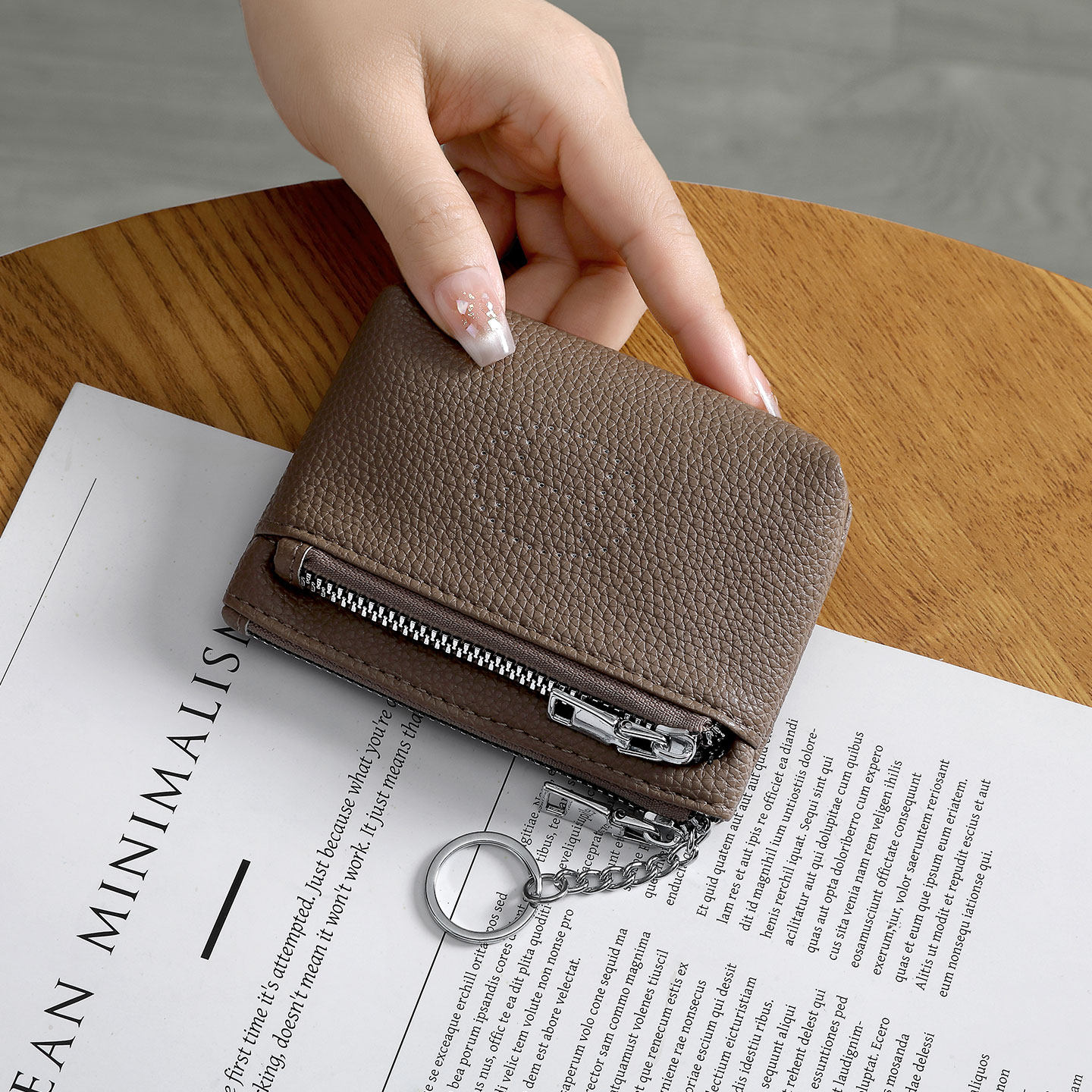 韩版时尚零钱包女士2026新款多功能证件收纳包迷你真皮拉链钥匙包,淘宝优惠券,粉丝福利购,淘宝优惠卷