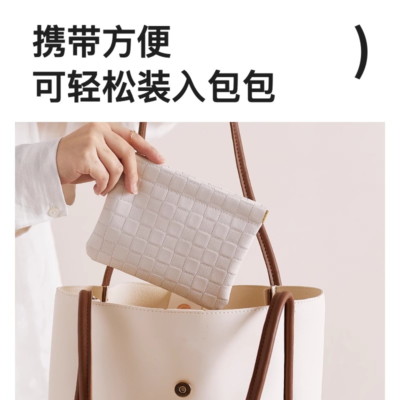 化妆包女2025新款高端便携旅行迷你随身化妆品袋口红包弹片收纳包 - 图3