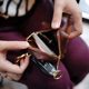 New vegetable-tanned cowhide cow cow wallet with portable retro literary headphones lipstick coin car key storage card bag