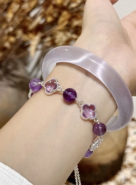 普陀山文创集四叶草水晶手链