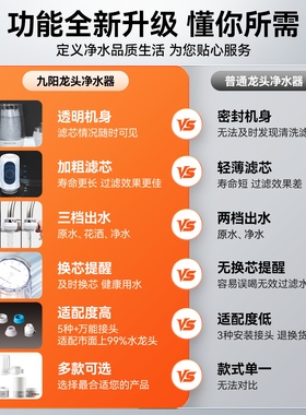 九阳水龙头过滤器直饮净水器超滤