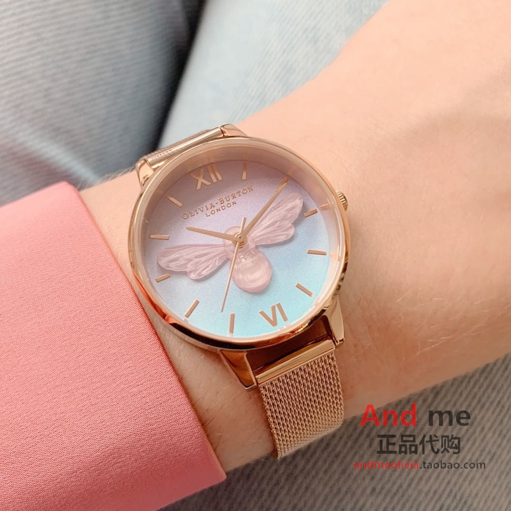 OliviaBurton手表女轻奢小众3D小蜜蜂正品名牌女士女生礼物OB女表 - 图2