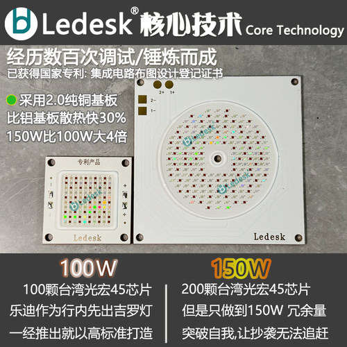乐迪吉罗王灯100w全光谱增色显色爆藻灯 原生鱼溪流缸植物生长灯 - 图2