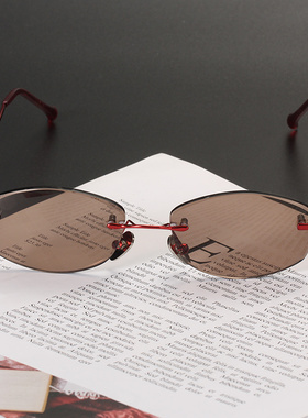 晶工匠天然水晶眼镜弯石头镜切边