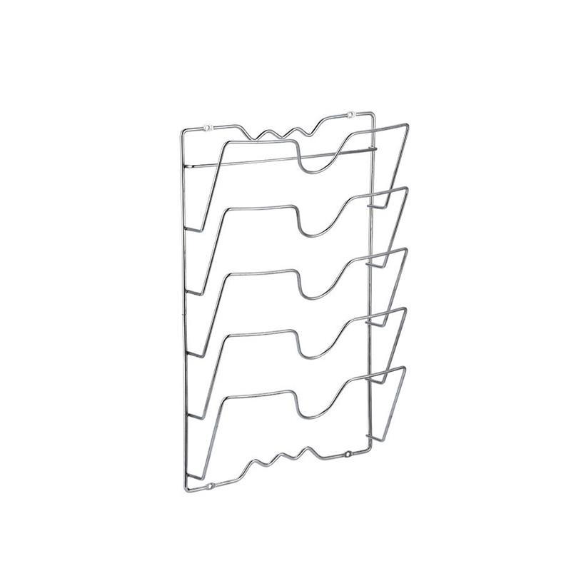 厨房用品壁挂锅盖架粘板收纳置物架不锈钢多层锅盖收纳架 - 图0