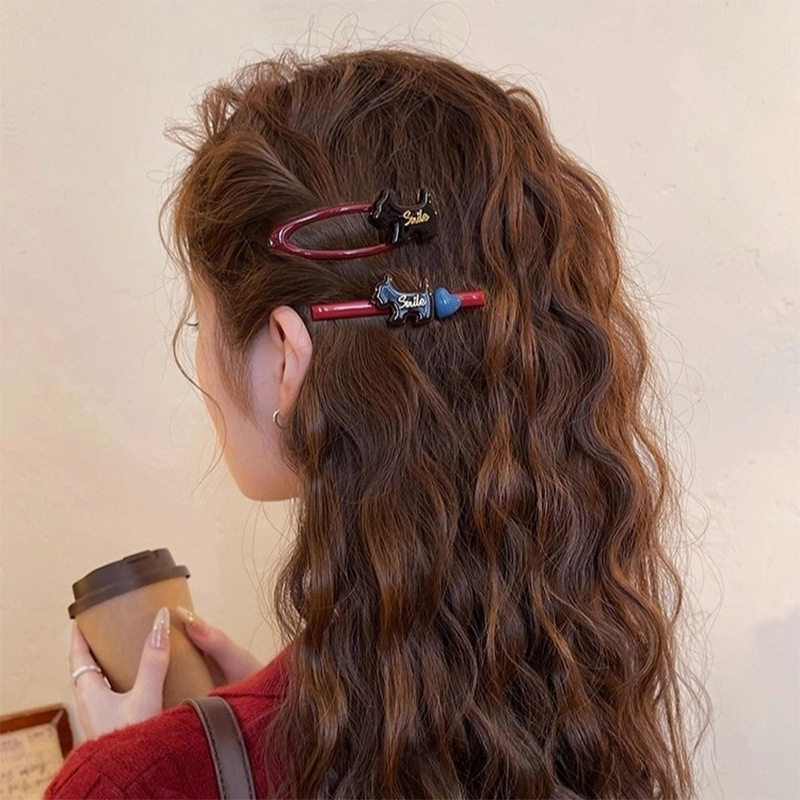 卡通小狗爱心发夹女前额发卡2025新款侧边碎发刘海夹子高级感头饰,淘宝优惠券,粉丝福利购,淘宝优惠卷