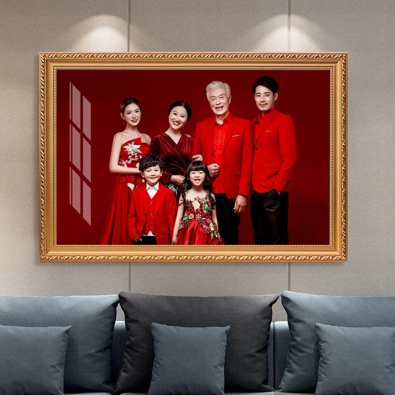 婚纱照相框照片挂墙24寸相片全家福打印加卧室床头结婚照放大定制
