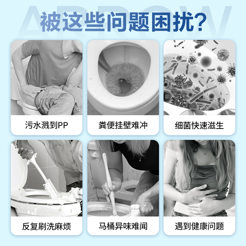【新品】箭牌泡沫剂卫浴智能马桶起泡剂绵密泡沫盾防溅臭挂污抗菌 - 图0