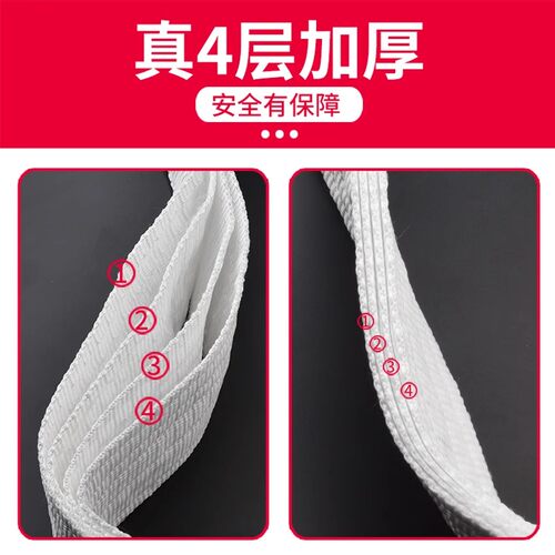 保联吊装带加厚吊车吊带10吨工程车布吊绳叉车扁平工业起重吊带 - 图1