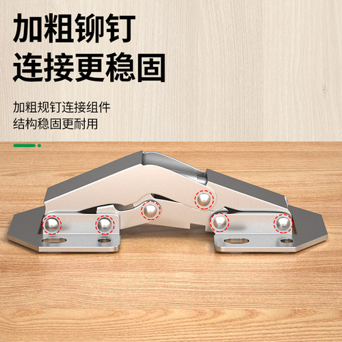 保联免开孔柜门铰链合页大全阻尼缓冲折叠衣柜橱柜门铰弹簧配件 - 图2