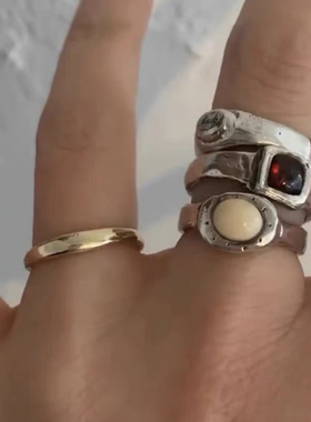 韩国小众设计mars25同款奶糖戒指