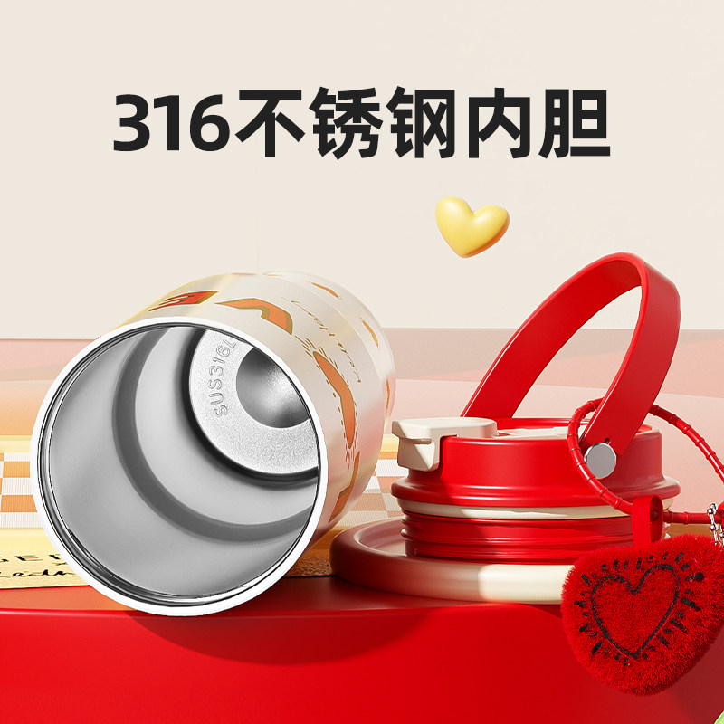 GERM保温杯大号大容量女生吸管水杯巨无霸杯子礼物便携水壶冰霸杯