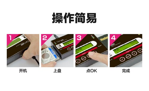 佑华PRO-B1181硬盘拷贝机1拖1SATA MSATA IDE NGFF SSD对拷克隆机 - 图1