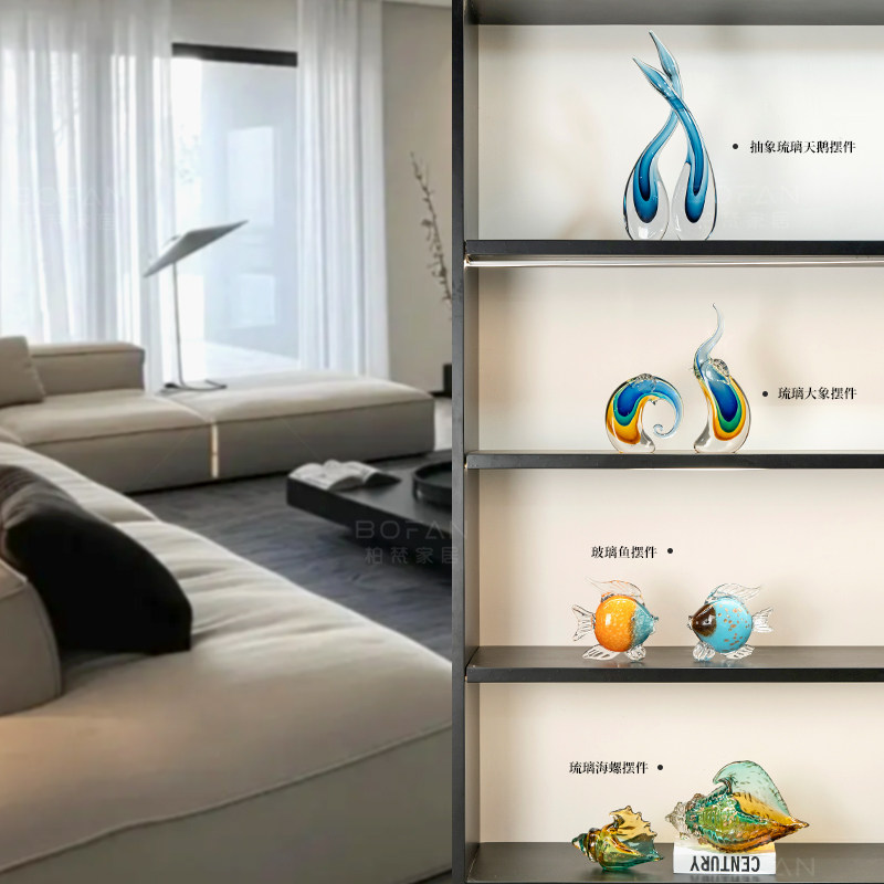 柏梵新中式老板办公室摆件开放格轻奢高档书柜装饰品组合家居摆设,淘宝优惠券,粉丝福利购,淘宝优惠卷