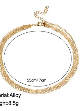 New Boho Festival Gold Silver Tone Chevron Choker Necklace