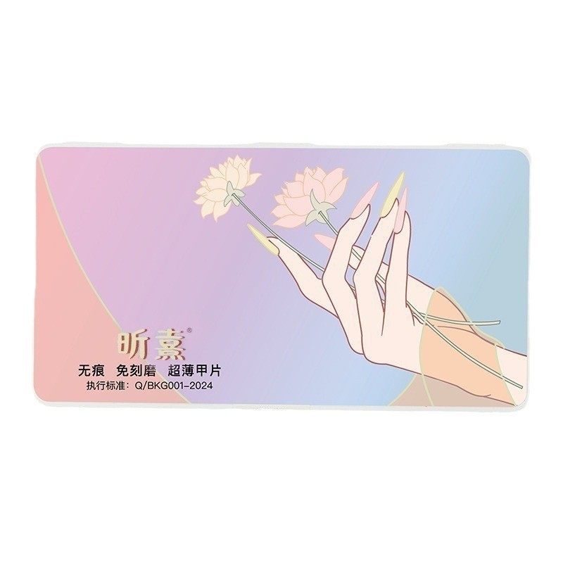 欧美潮款4代细狗加长梯形美甲甲片T形免刻磨折无痕光疗美甲贴片 - 图3