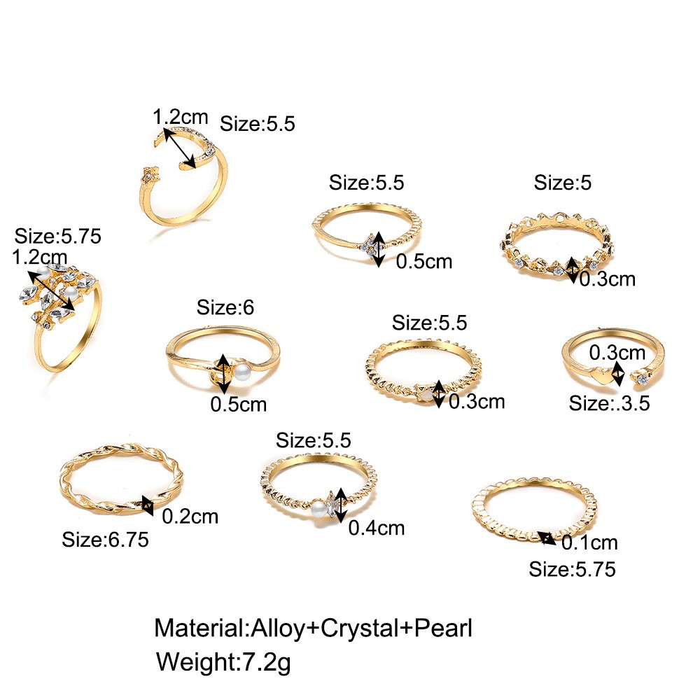 Cross-border rings 1/set love retro women's joint ring戒指女 - 图0