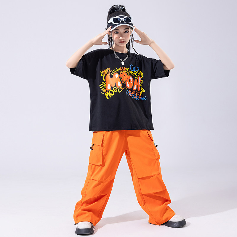 街舞儿童潮服演出服男童套装hiphop童装嘻哈T恤女架子鼓爵士舞夏,淘宝优惠券,粉丝福利购,淘宝优惠卷