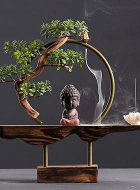 新中式风禅意软装小和尚工艺品