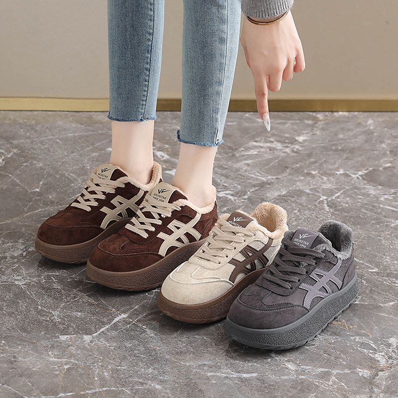 加绒女鞋冬季复古板鞋2025新款运动休闲鞋女加厚棉鞋外穿保暖爆款,淘宝优惠券,粉丝福利购,淘宝优惠卷