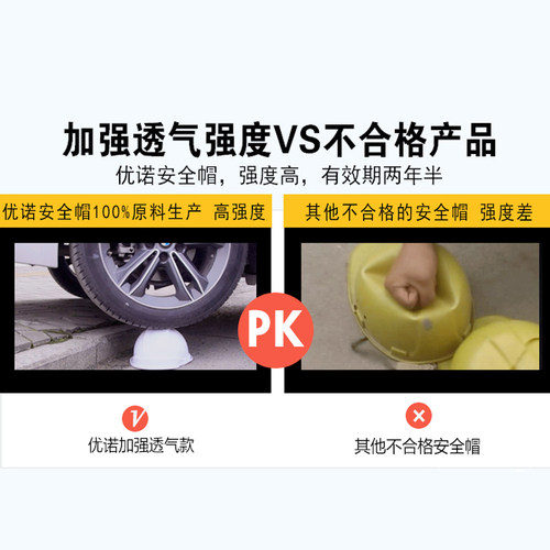 高强度安全帽工地施工劳保防护头盔领导监理电力帽国标加厚印字 - 图1