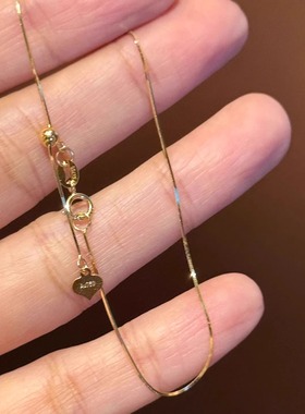 金色极细爱心吊牌蛇骨手链女2025