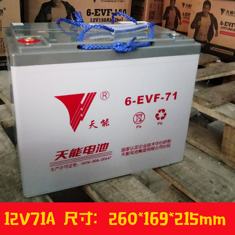 天能蓄电池 6EVF-71 电动汽车铅酸免维护干电瓶 2V71AH 正品质保 - 图2