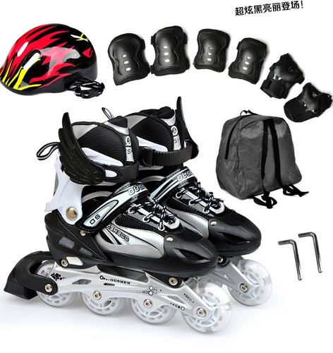 Детский комплект подходит для мужчин и женщин, роликовые коньки для уличного катания, полный комплект