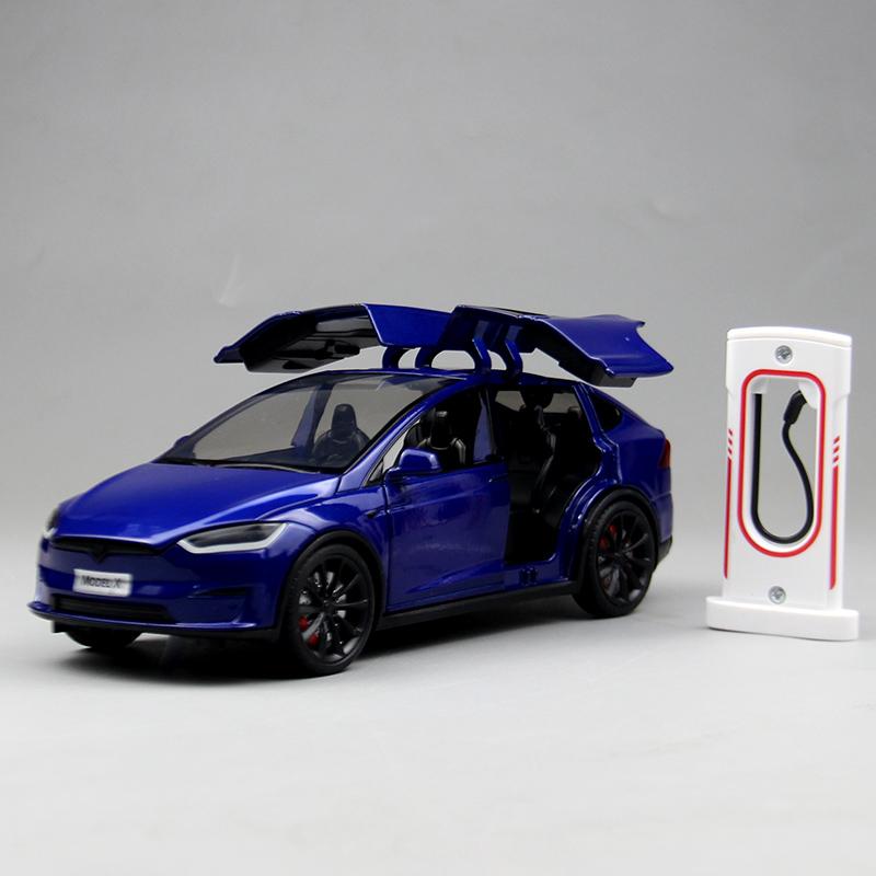 特斯拉Model X车模仿真合金SUV新能源汽车模型收藏摆件送男生礼物