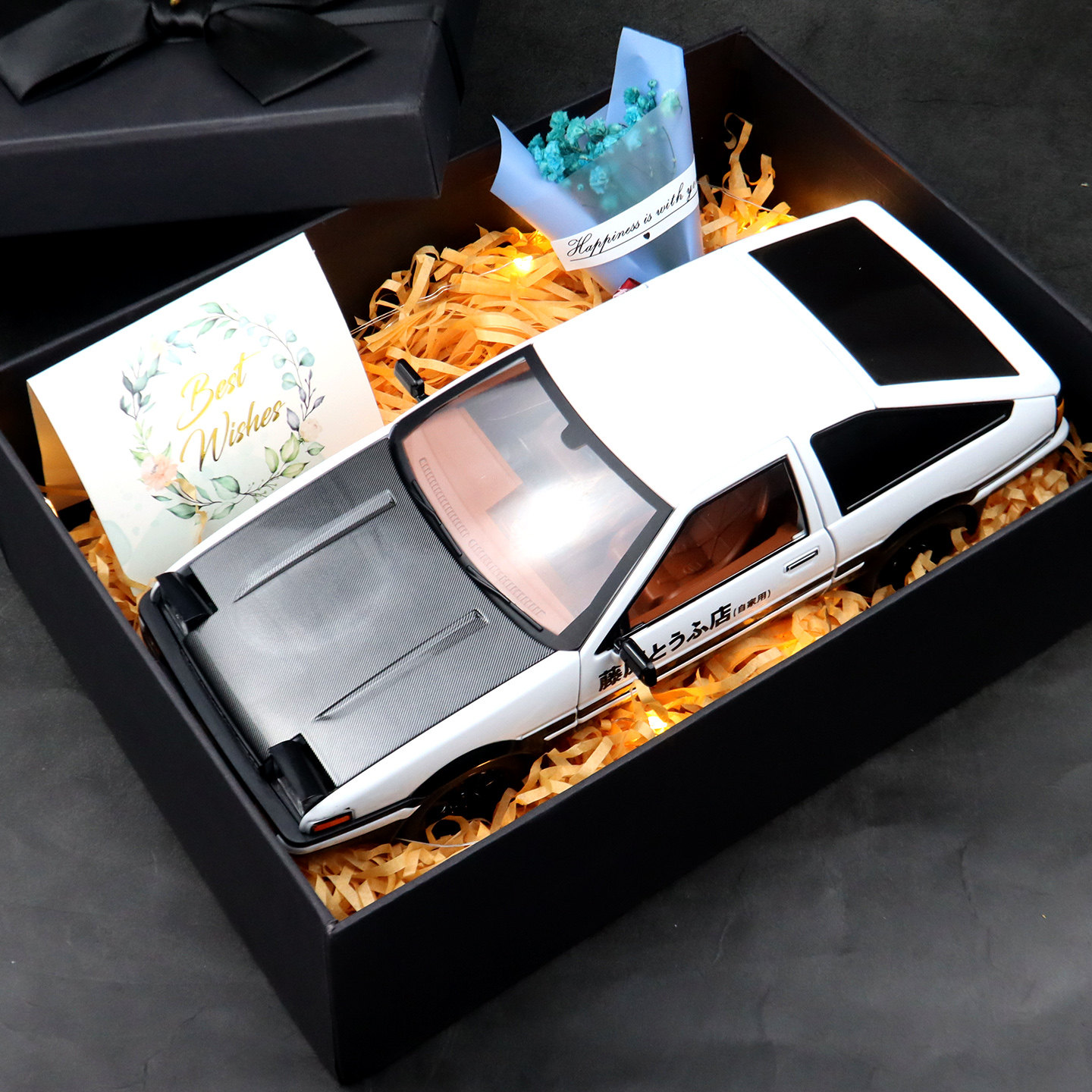 藤原拓海1:18丰田AE86合金汽车模型仿真豆腐店场景收藏车模玩具,淘宝优惠券,粉丝福利购,淘宝优惠卷