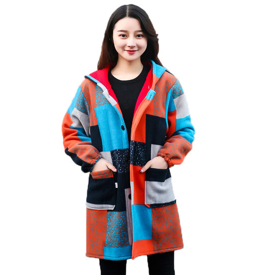 Winter warm adult smock for women long sleeve home use