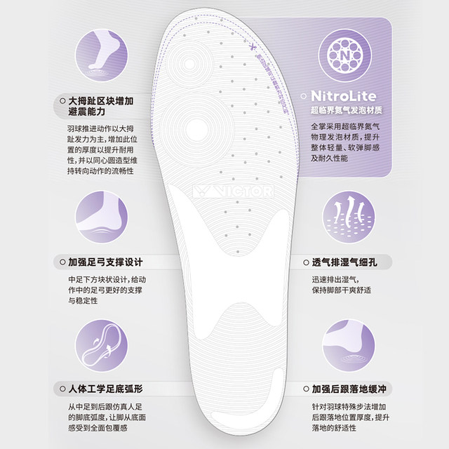 Genuine flick shock-absorbing VICTOR all-round functional type