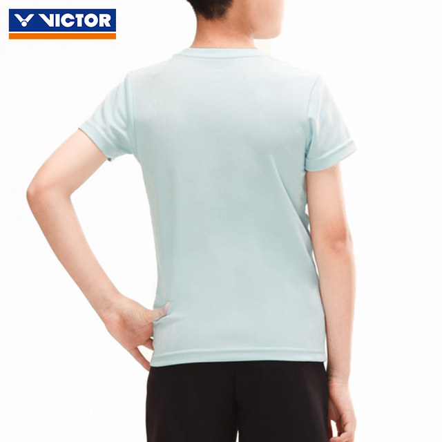 Victor Victory children's and youth badminton uniform sports short-sleeved T-shirt easy-drying knitted T-52041